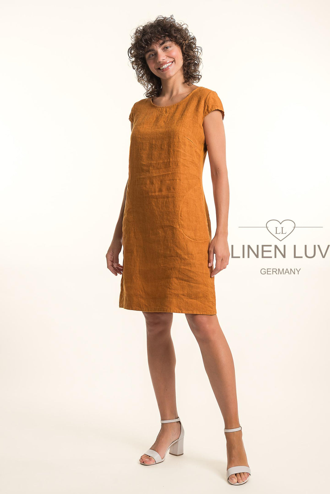 French Linen Classic Sheath Dress - Breathable Naturals | Glam & Fame Clothing