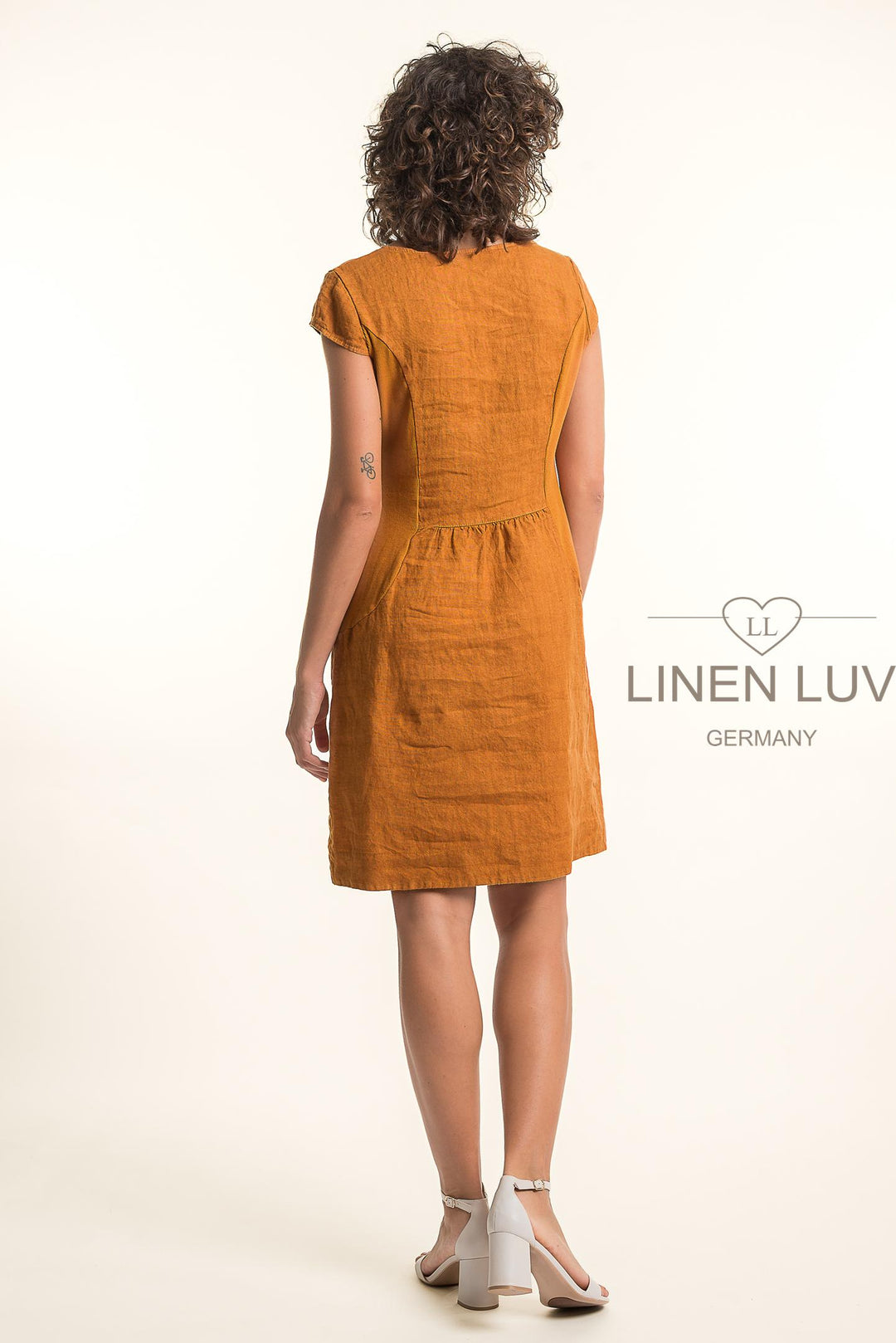 French Linen Classic Sheath Dress - Breathable Naturals | Glam & Fame Clothing