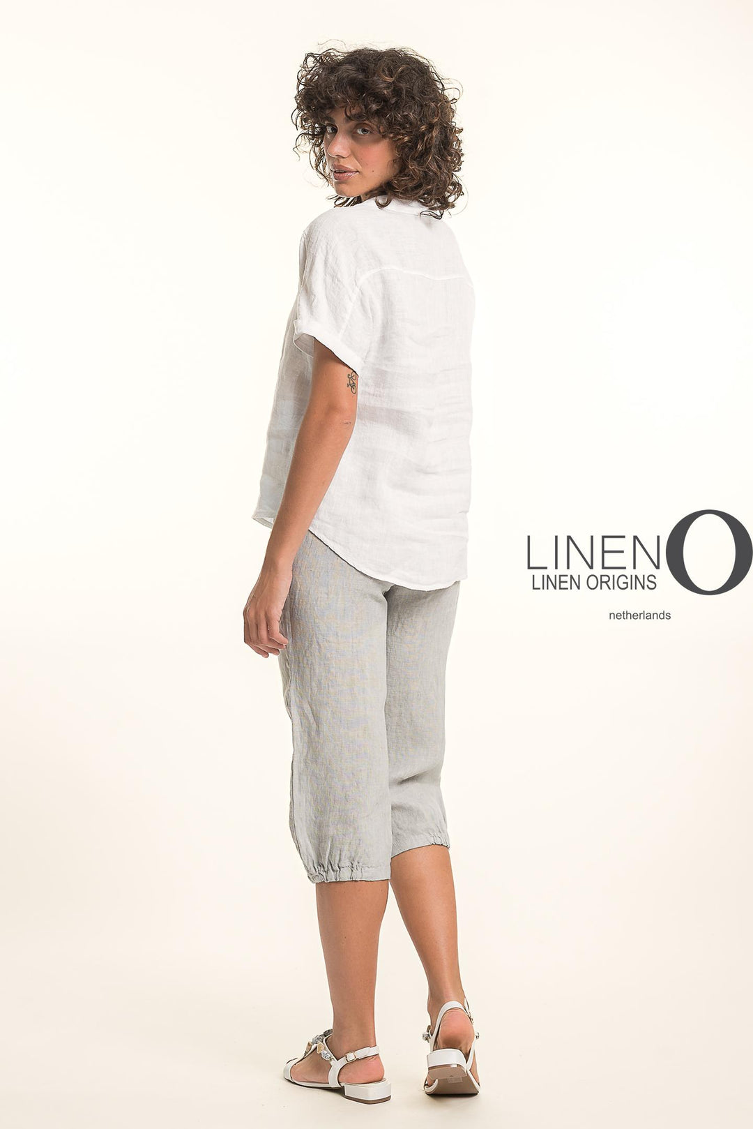 French Linen Blouse V-Neck