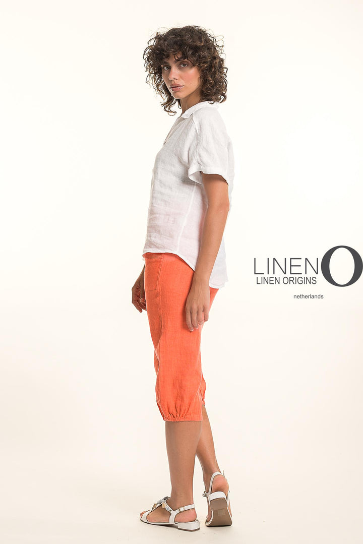French Linen Blouse V-Neck