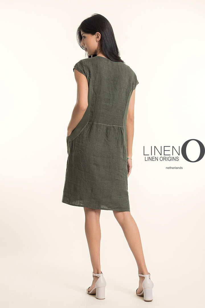 French Linen Classic Sheath Dress Heavier Gauge