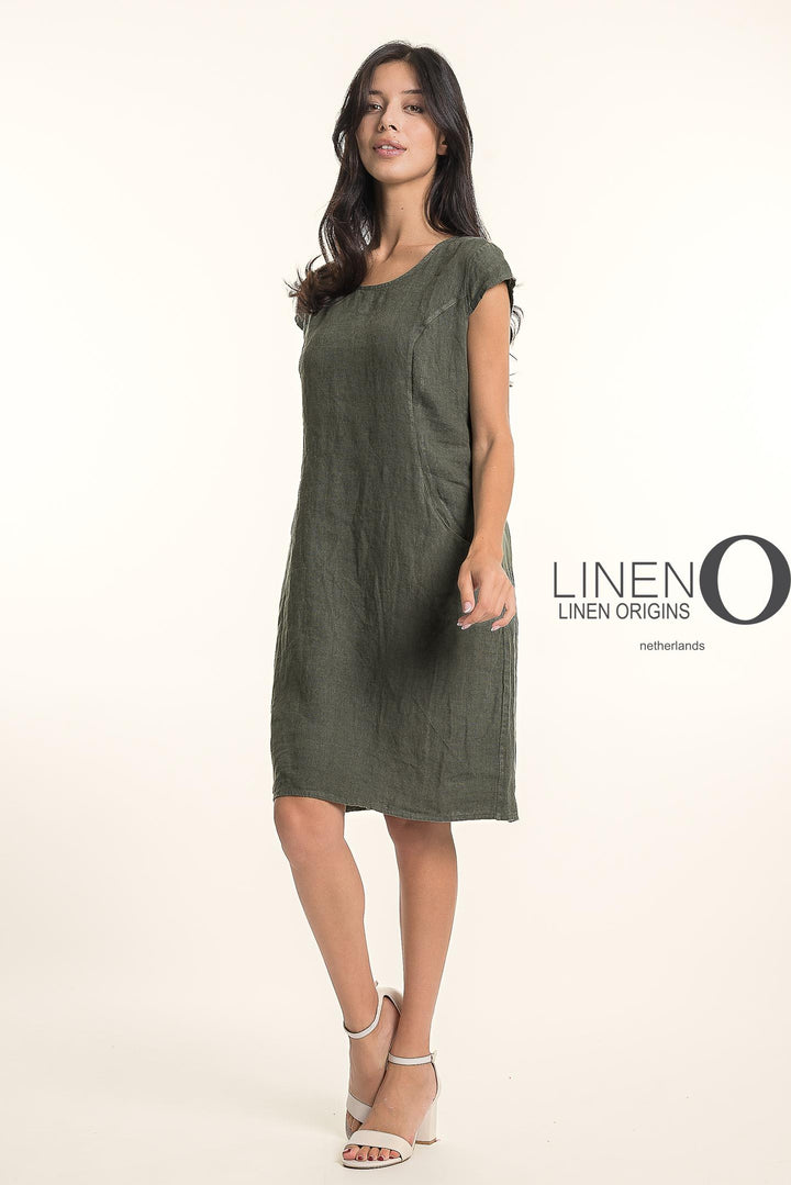 French Linen Classic Sheath Dress Heavier Gauge