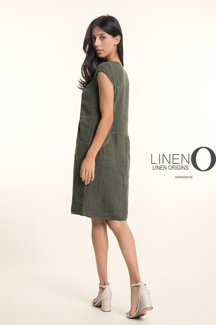 French Linen Classic Sheath Dress Heavier Gauge