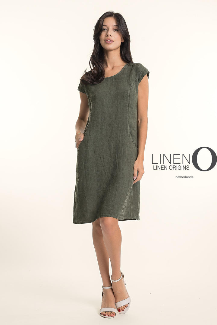 French Linen Classic Sheath Dress Heavier Gauge
