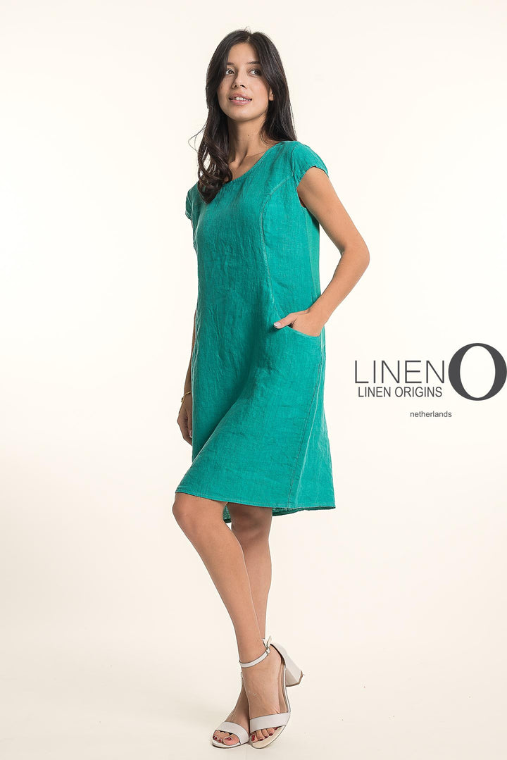 French Linen Classic Sheath Dress Heavier Gauge