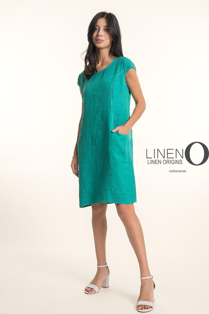 French Linen Classic Sheath Dress Heavier Gauge