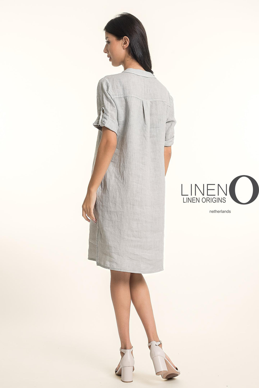 French Linen Midi Half Sleeve Dress - Breathable Naturals | Glam & Fame Clothing