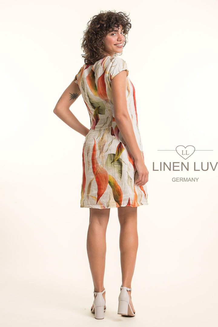 French Linen Classic Sheath Dress Print - Breathable Naturals | Glam & Fame Clothing