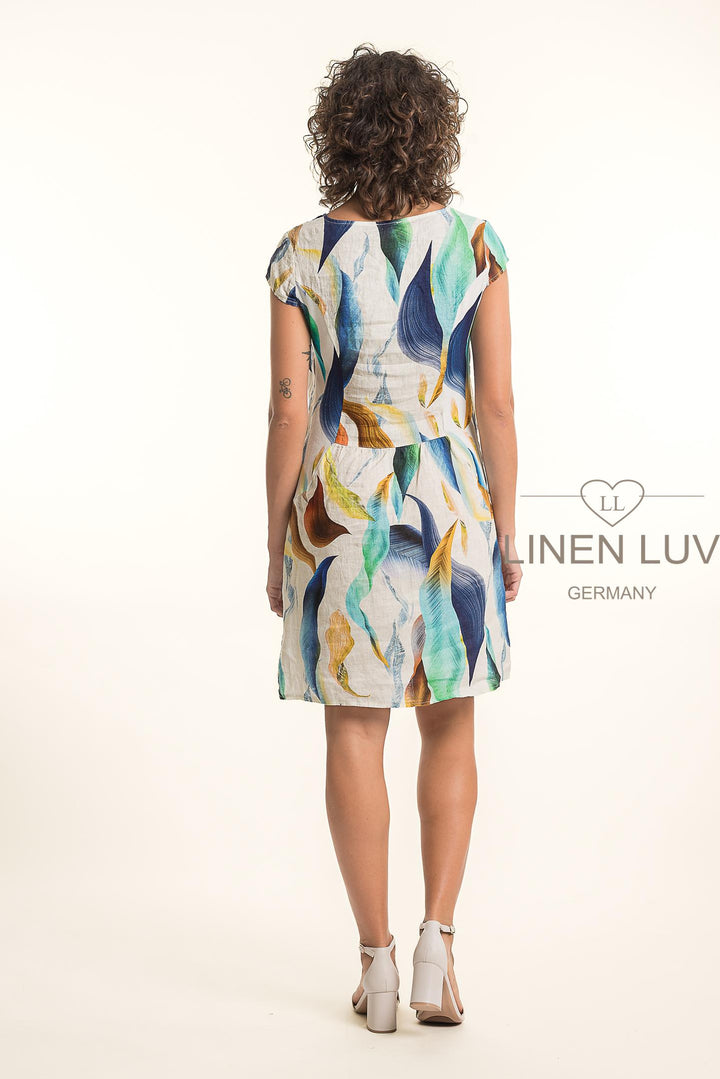 French Linen Classic Sheath Dress Print - Breathable Naturals | Glam & Fame Clothing