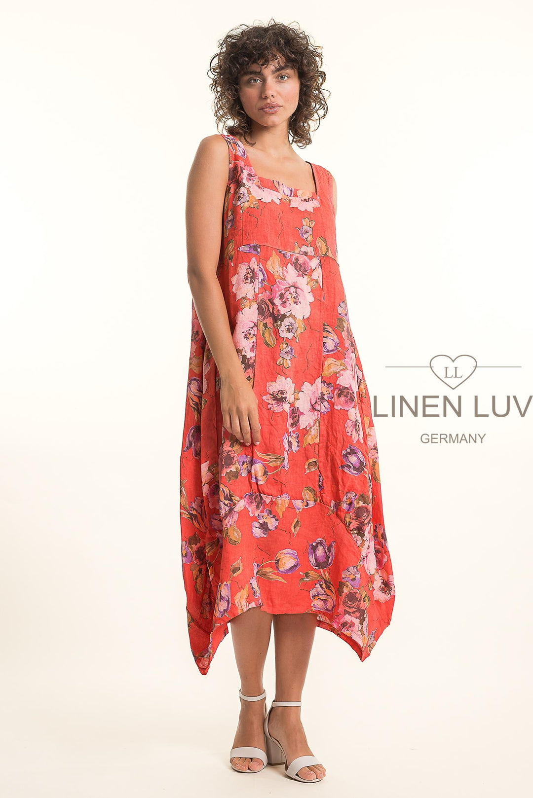 French Linen Tea Dress With Pockets - Breathable Naturals | Glam & Fame Clothing