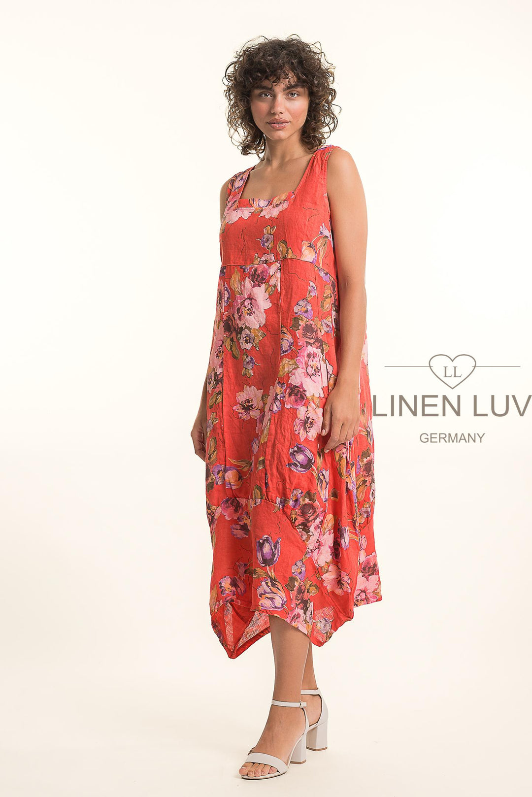 French Linen Tea Dress With Pockets - Breathable Naturals | Glam & Fame Clothing