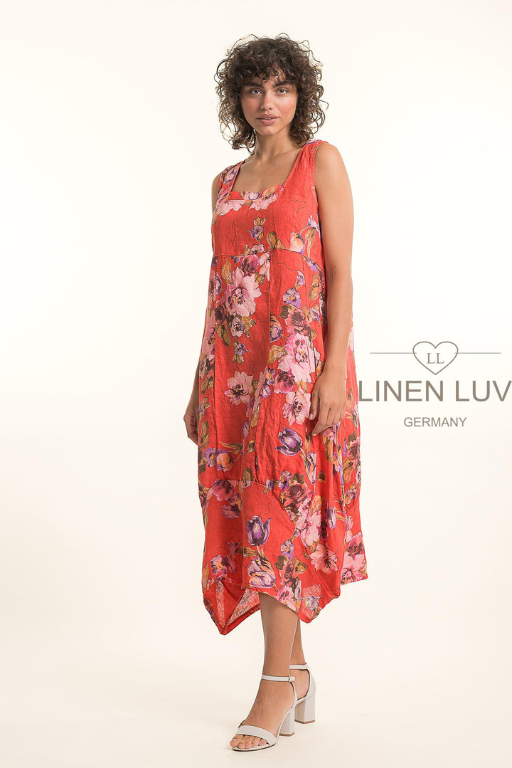 French Linen Tea Dress With Pockets - Breathable Naturals | Glam & Fame Clothing