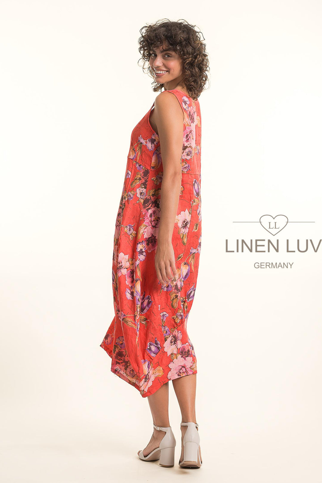French Linen Tea Dress With Pockets - Breathable Naturals | Glam & Fame Clothing