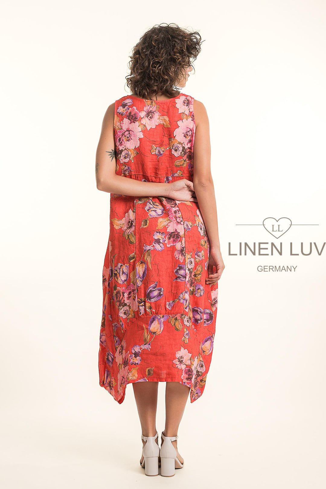 French Linen Tea Dress With Pockets - Breathable Naturals | Glam & Fame Clothing
