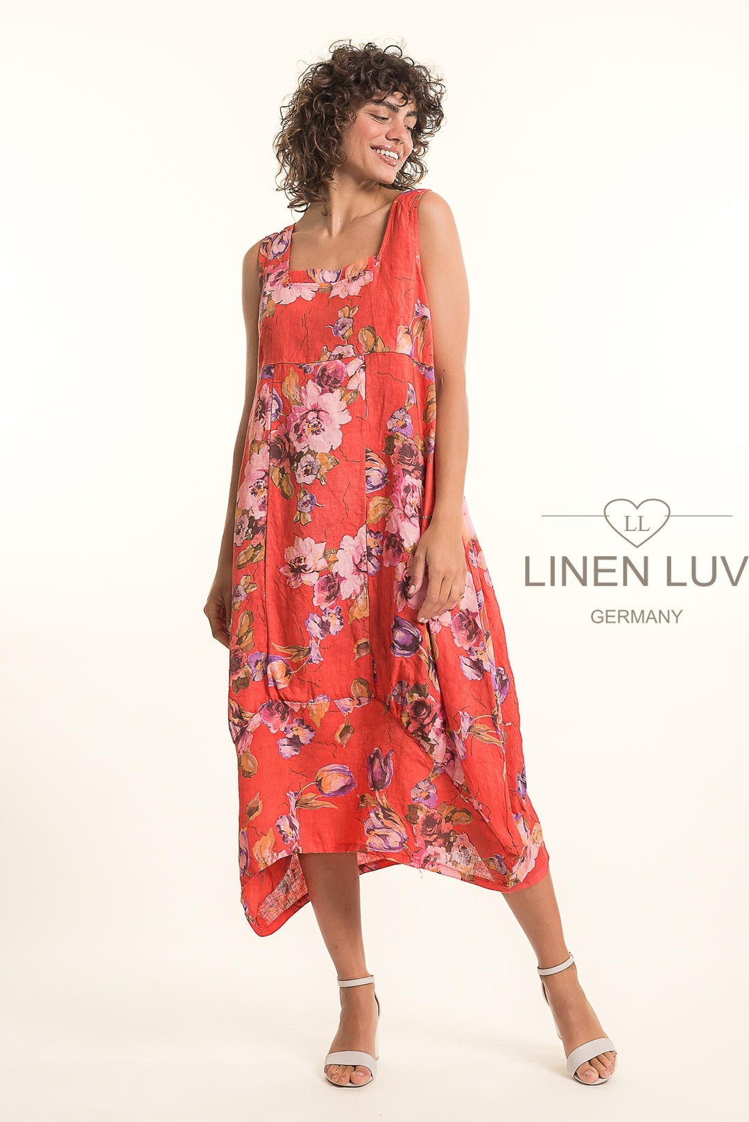 French Linen Tea Dress With Pockets - Breathable Naturals | Glam & Fame Clothing