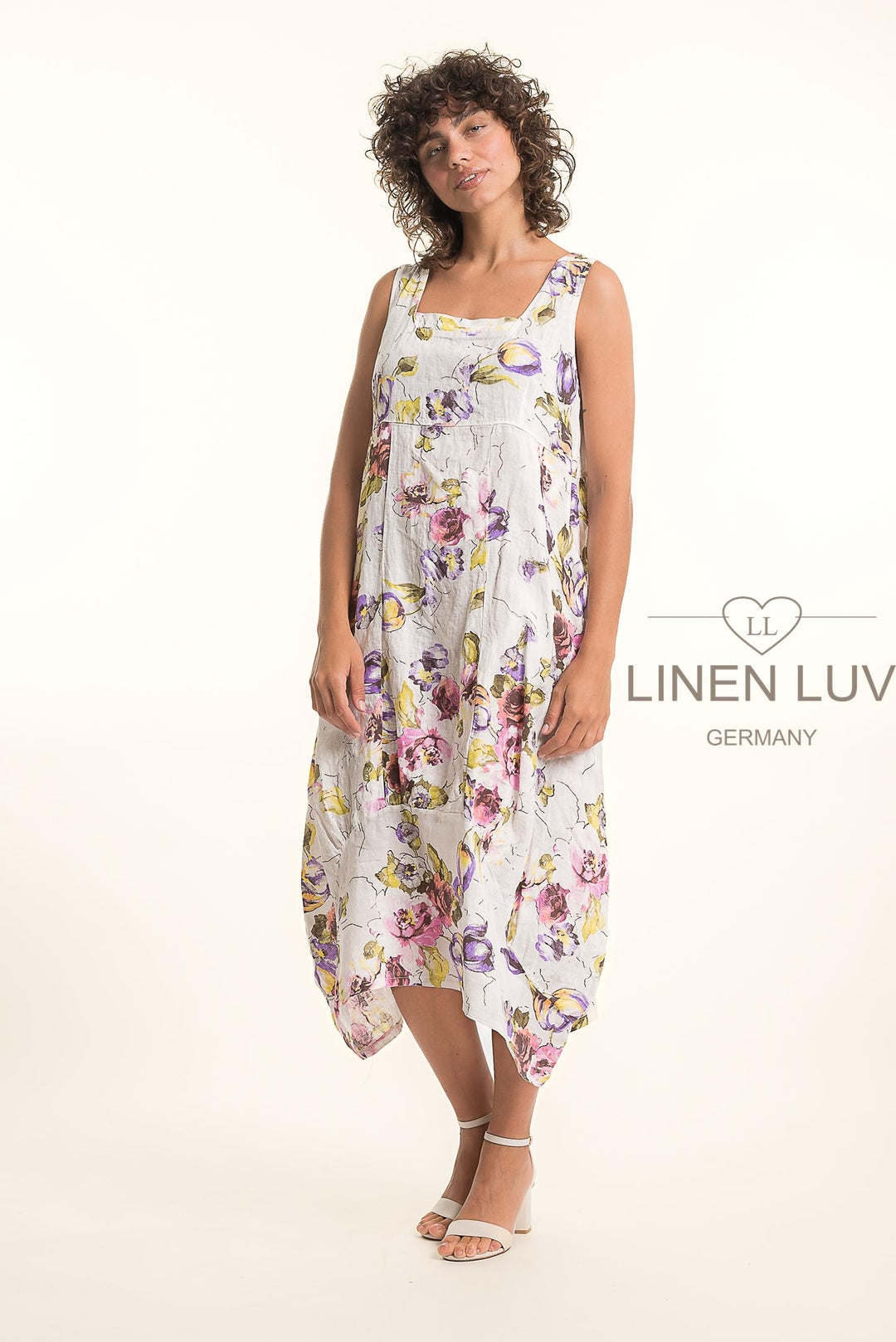 French Linen Tea Dress With Pockets - Breathable Naturals | Glam & Fame Clothing