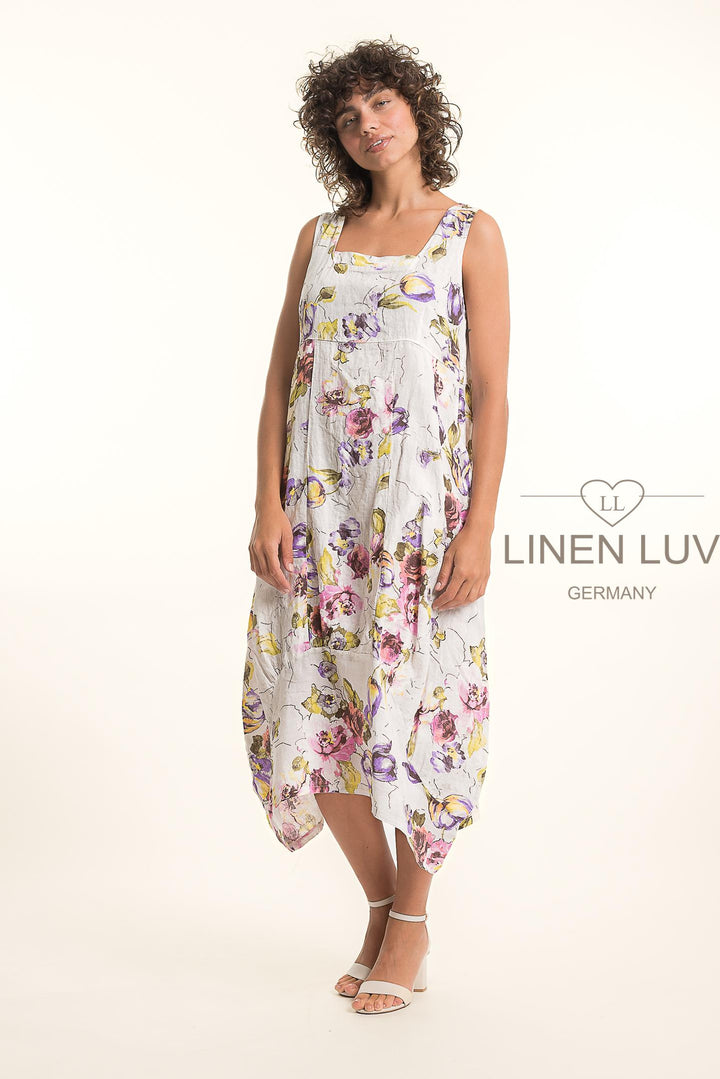 French Linen Tea Dress With Pockets - Breathable Naturals | Glam & Fame Clothing