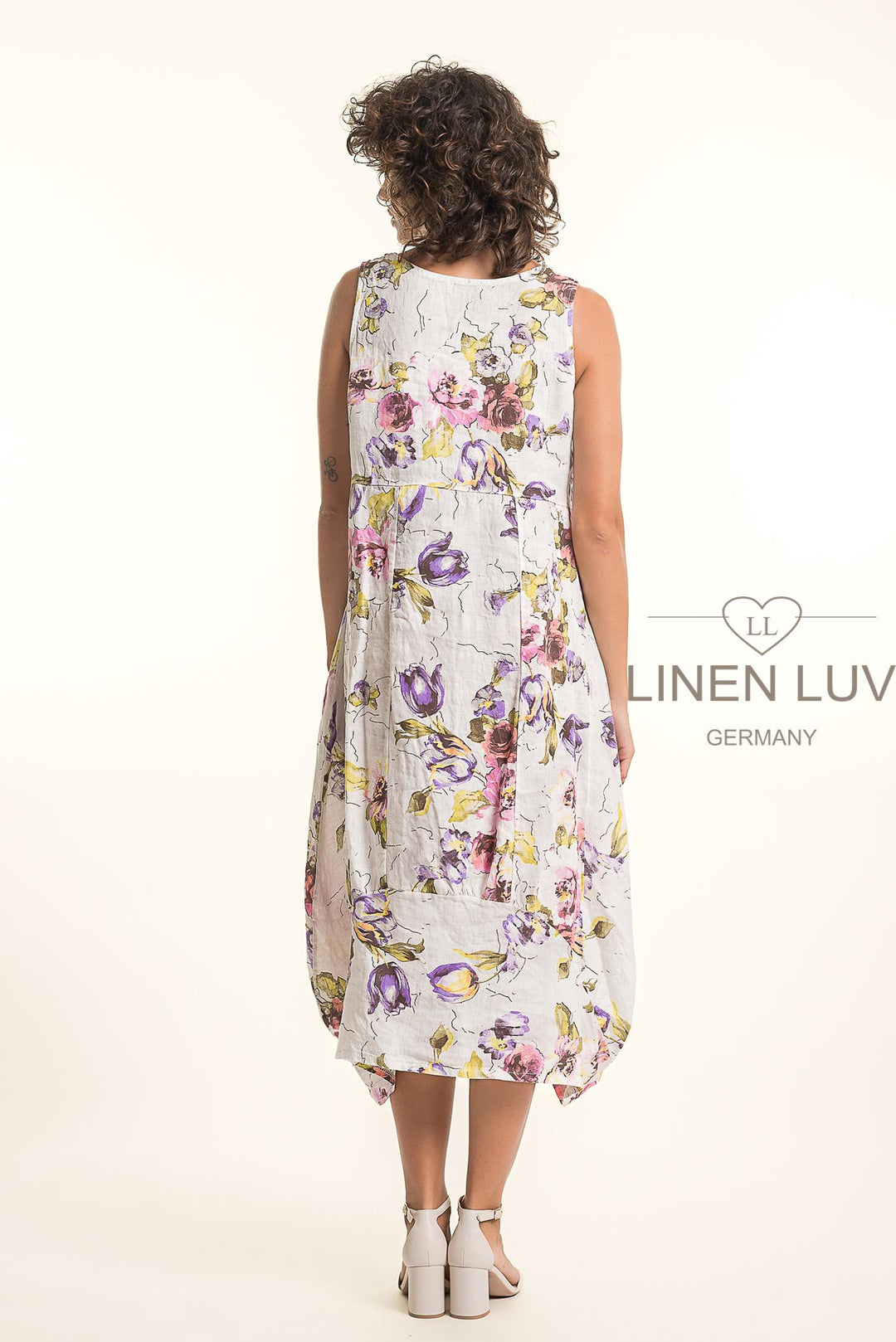 French Linen Tea Dress With Pockets - Breathable Naturals | Glam & Fame Clothing
