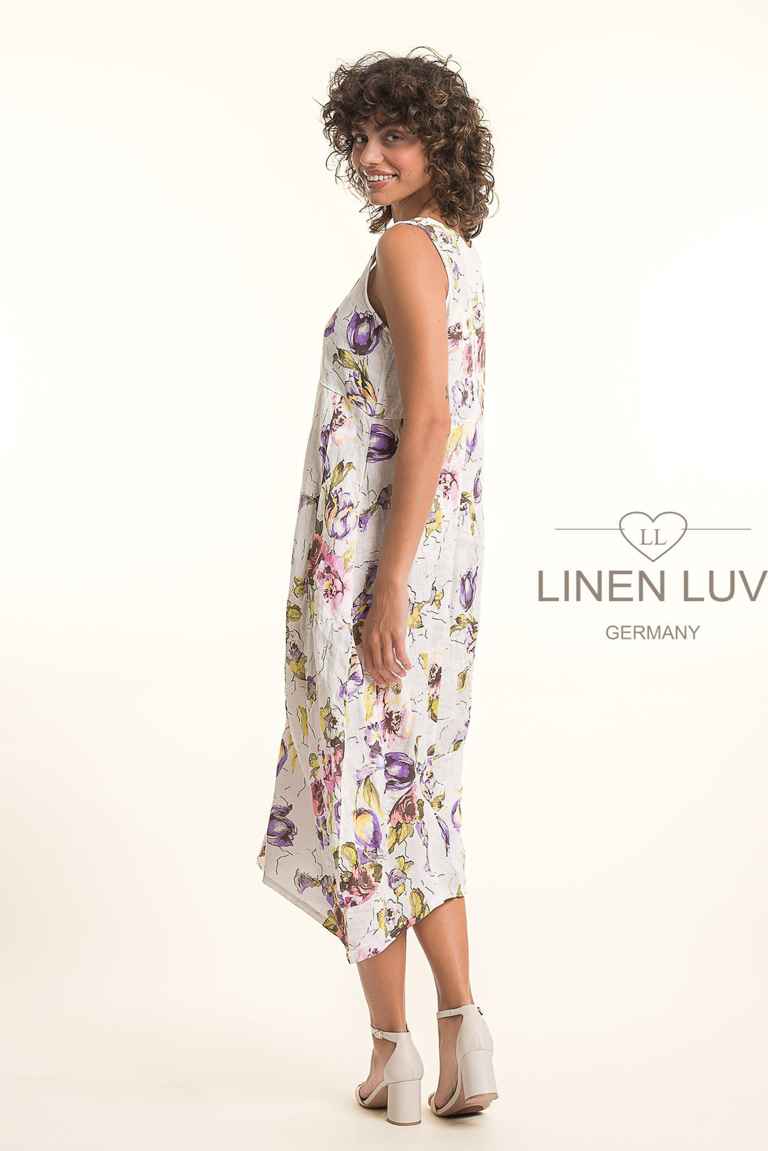 French Linen Tea Dress With Pockets - Breathable Naturals | Glam & Fame Clothing