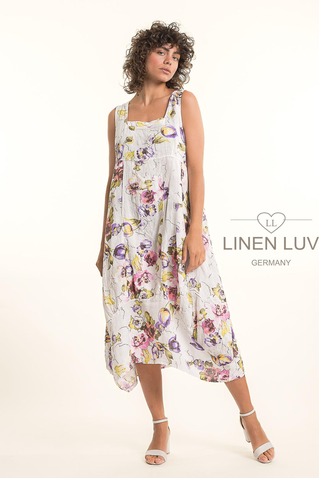 French Linen Tea Dress With Pockets - Breathable Naturals | Glam & Fame Clothing