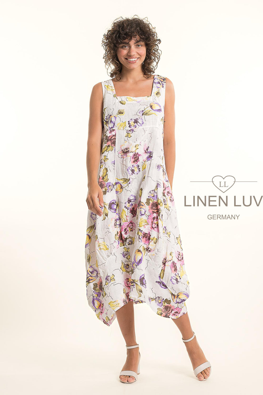 French Linen Tea Dress With Pockets - Breathable Naturals | Glam & Fame Clothing