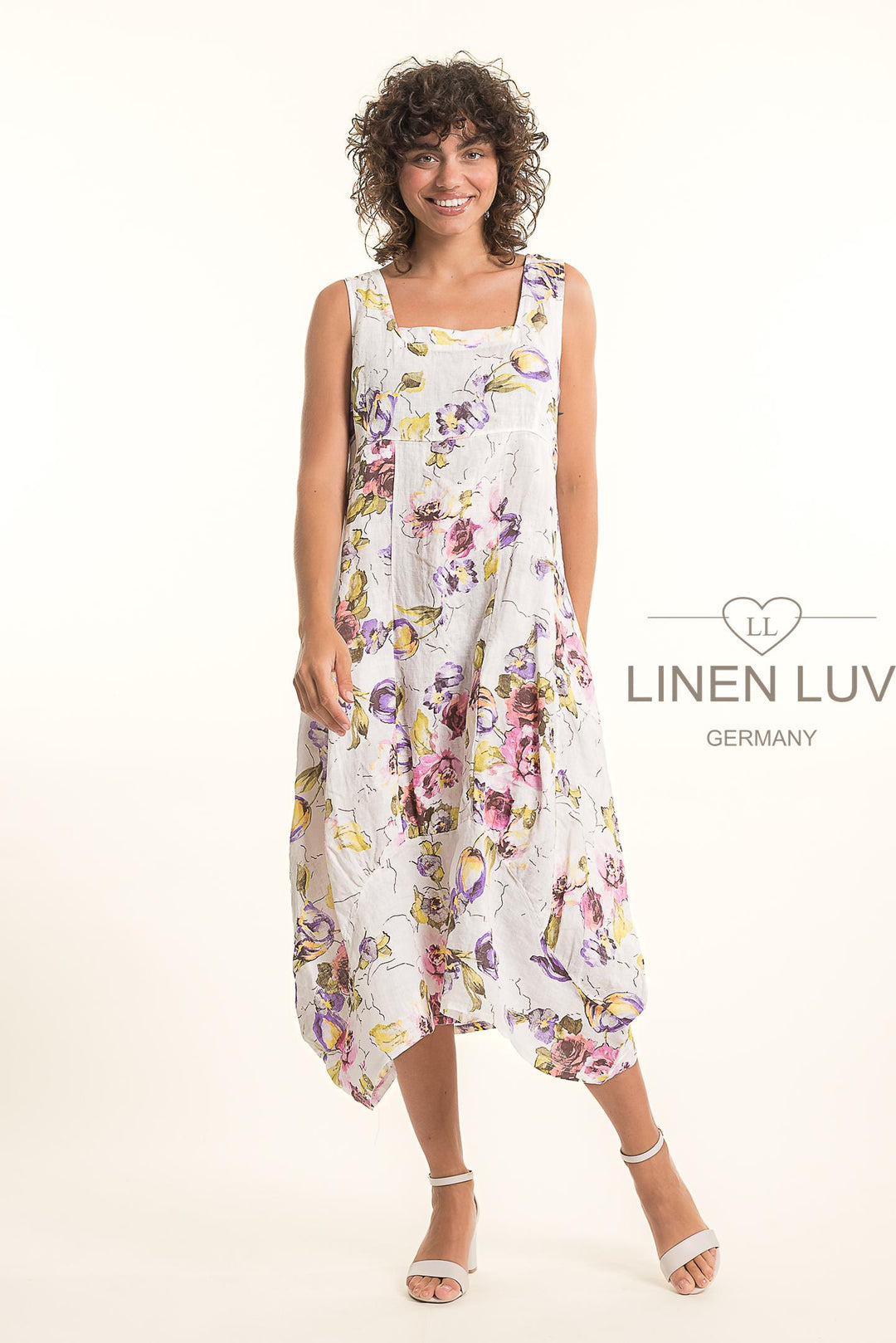 French Linen Tea Dress With Pockets - Breathable Naturals | Glam & Fame Clothing