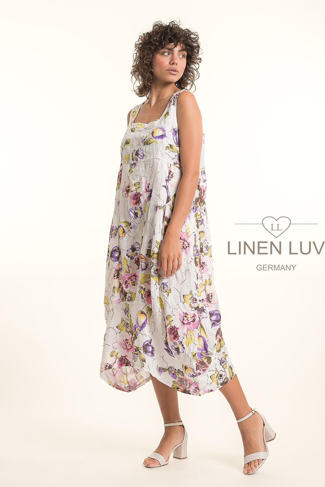 French Linen Tea Dress With Pockets - Breathable Naturals | Glam & Fame Clothing