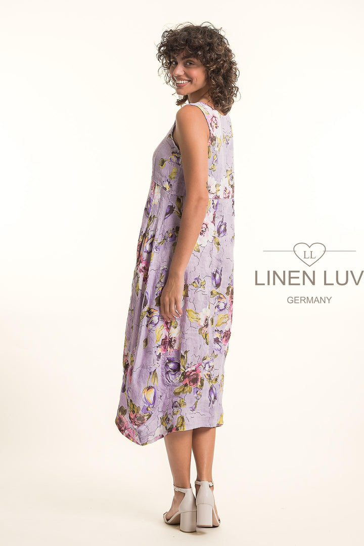 French Linen Tea Dress With Pockets - Breathable Naturals | Glam & Fame Clothing
