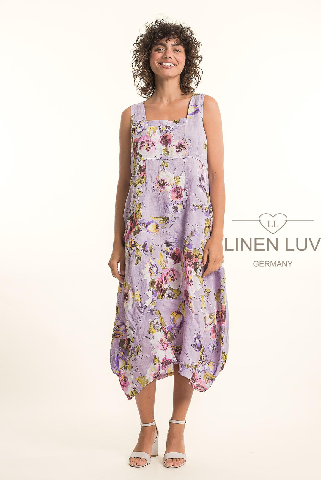 French Linen Tea Dress With Pockets - Breathable Naturals | Glam & Fame Clothing