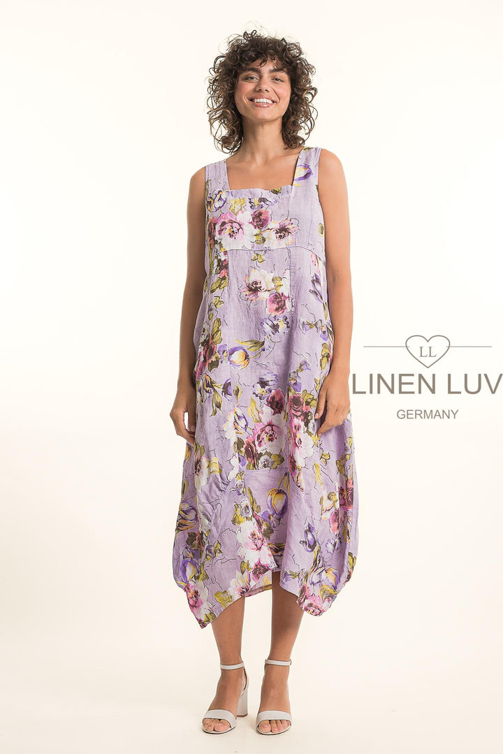 French Linen Tea Dress With Pockets - Breathable Naturals | Glam & Fame Clothing