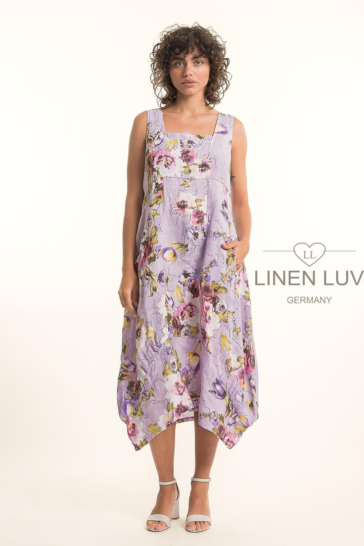 French Linen Tea Dress With Pockets - Breathable Naturals | Glam & Fame Clothing