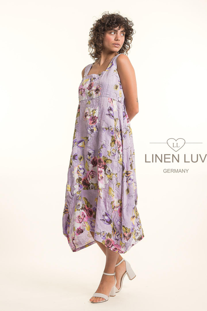French Linen Tea Dress With Pockets - Breathable Naturals | Glam & Fame Clothing