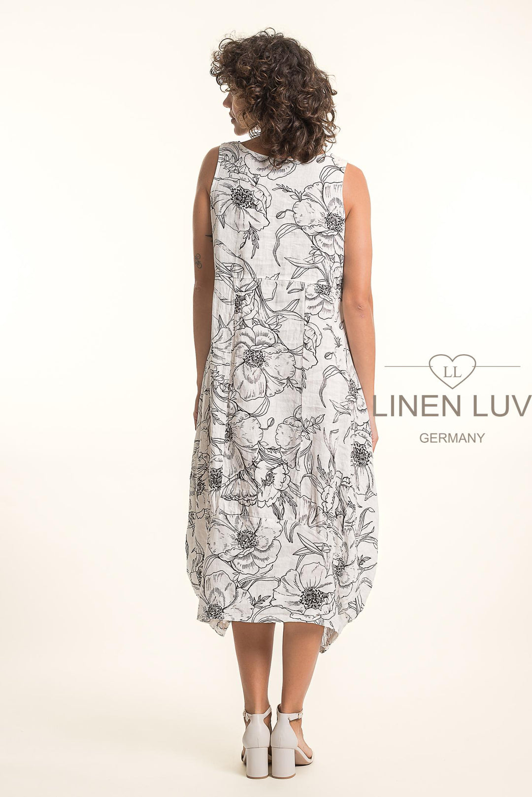 French Linen Tea Dress With Pockets - Breathable Naturals | Glam & Fame Clothing