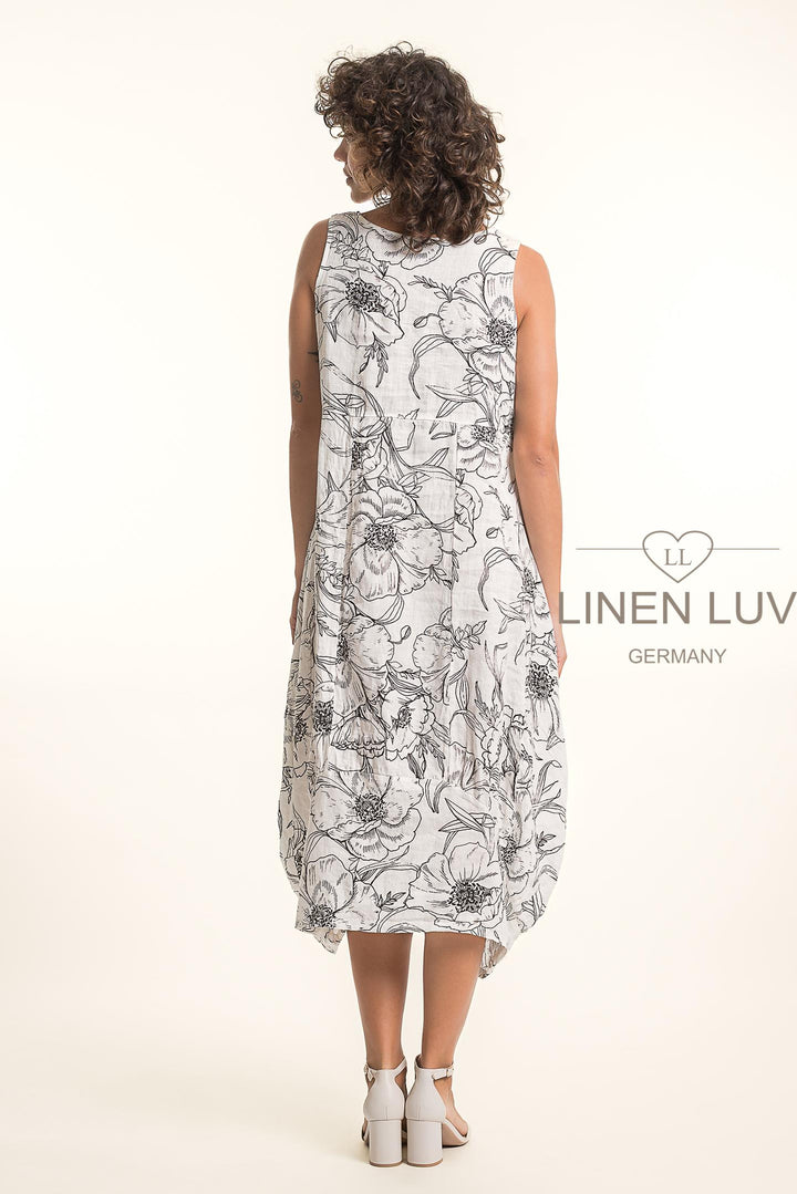 French Linen Tea Dress With Pockets - Breathable Naturals | Glam & Fame Clothing
