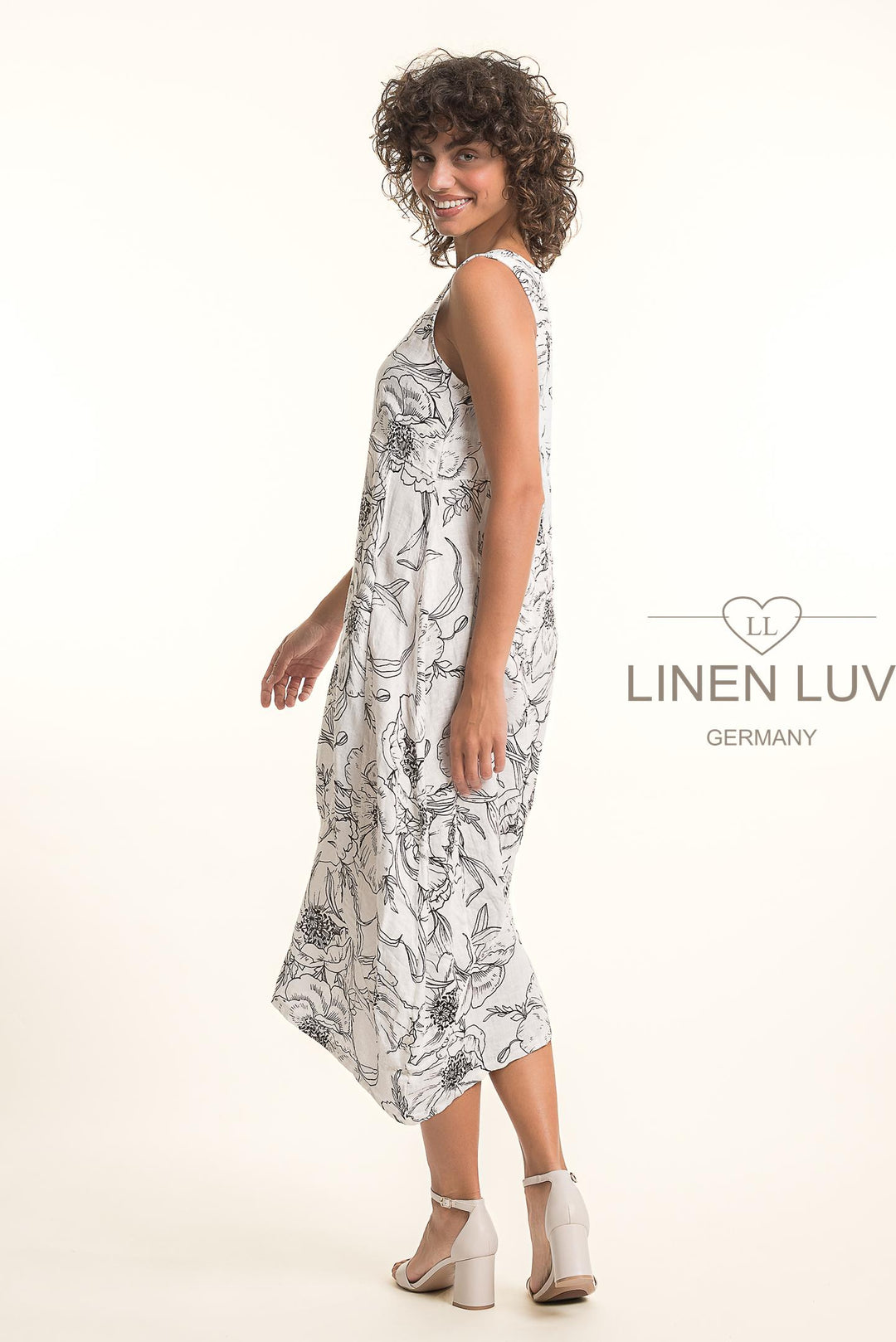 French Linen Tea Dress With Pockets - Breathable Naturals | Glam & Fame Clothing