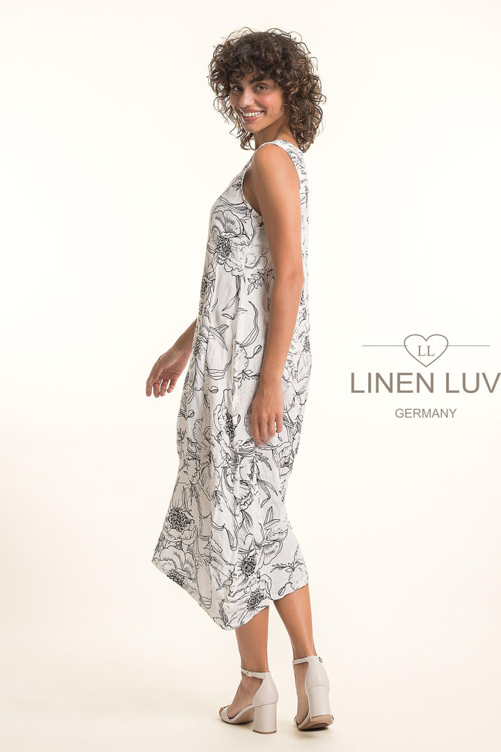 French Linen Tea Dress With Pockets - Breathable Naturals | Glam & Fame Clothing