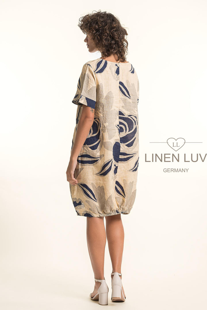 French Linen Short Sleeve Shift With Pockets - Breathable Naturals | Glam & Fame Clothing