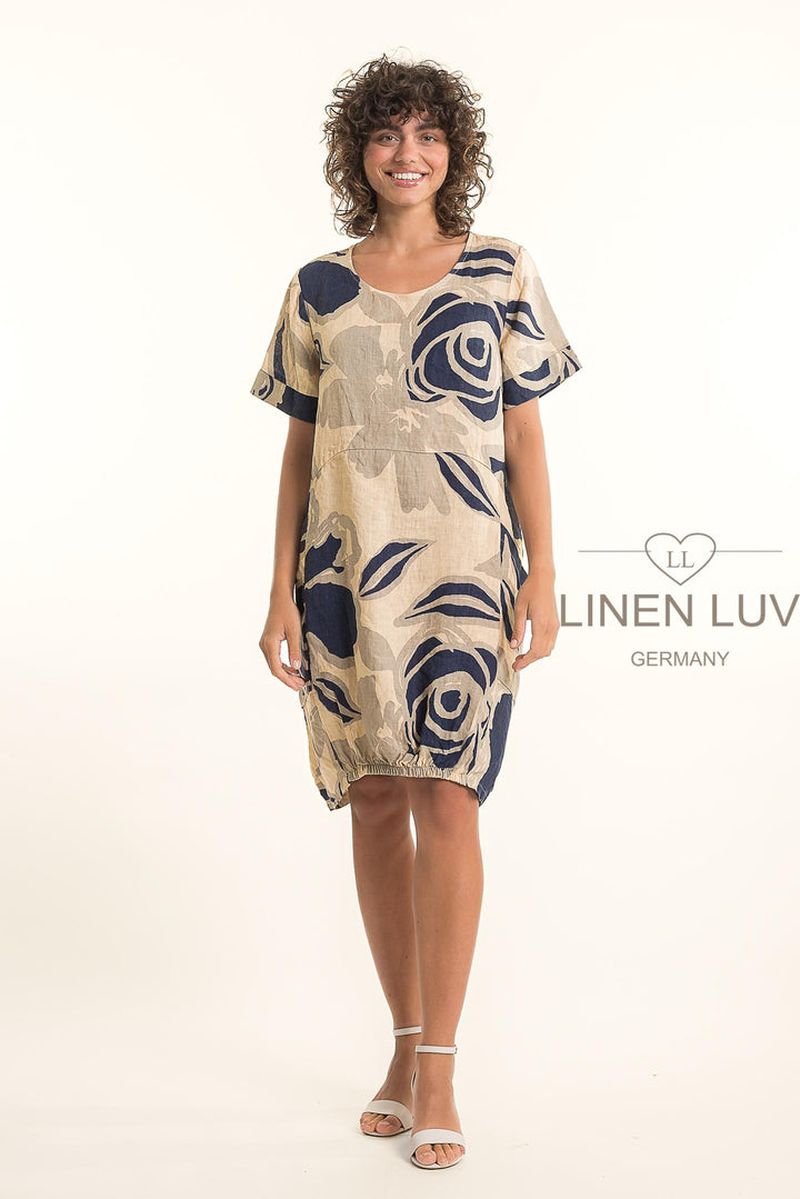 French Linen Short Sleeve Shift With Pockets - Breathable Naturals | Glam & Fame Clothing