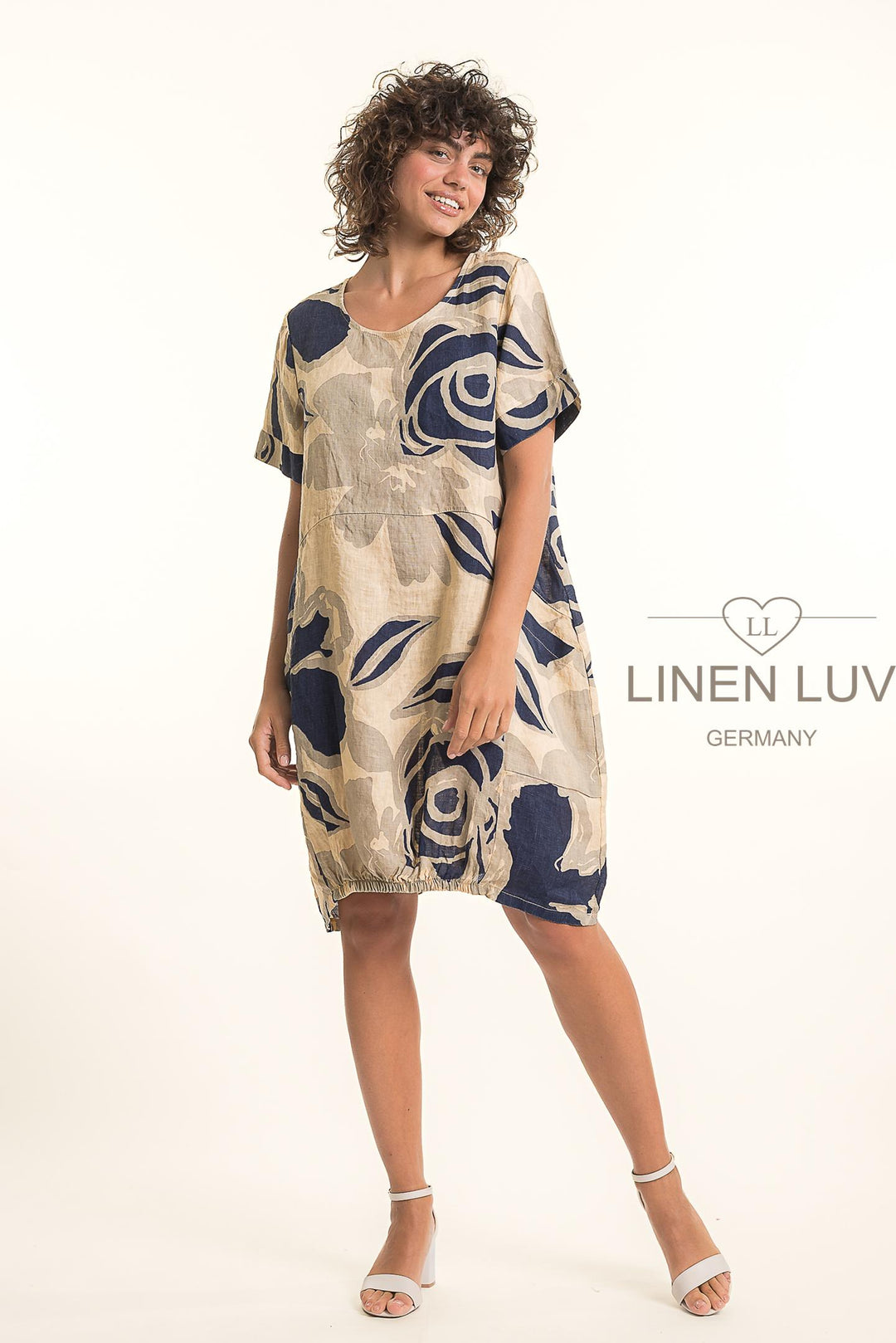 French Linen Short Sleeve Shift With Pockets - Breathable Naturals | Glam & Fame Clothing