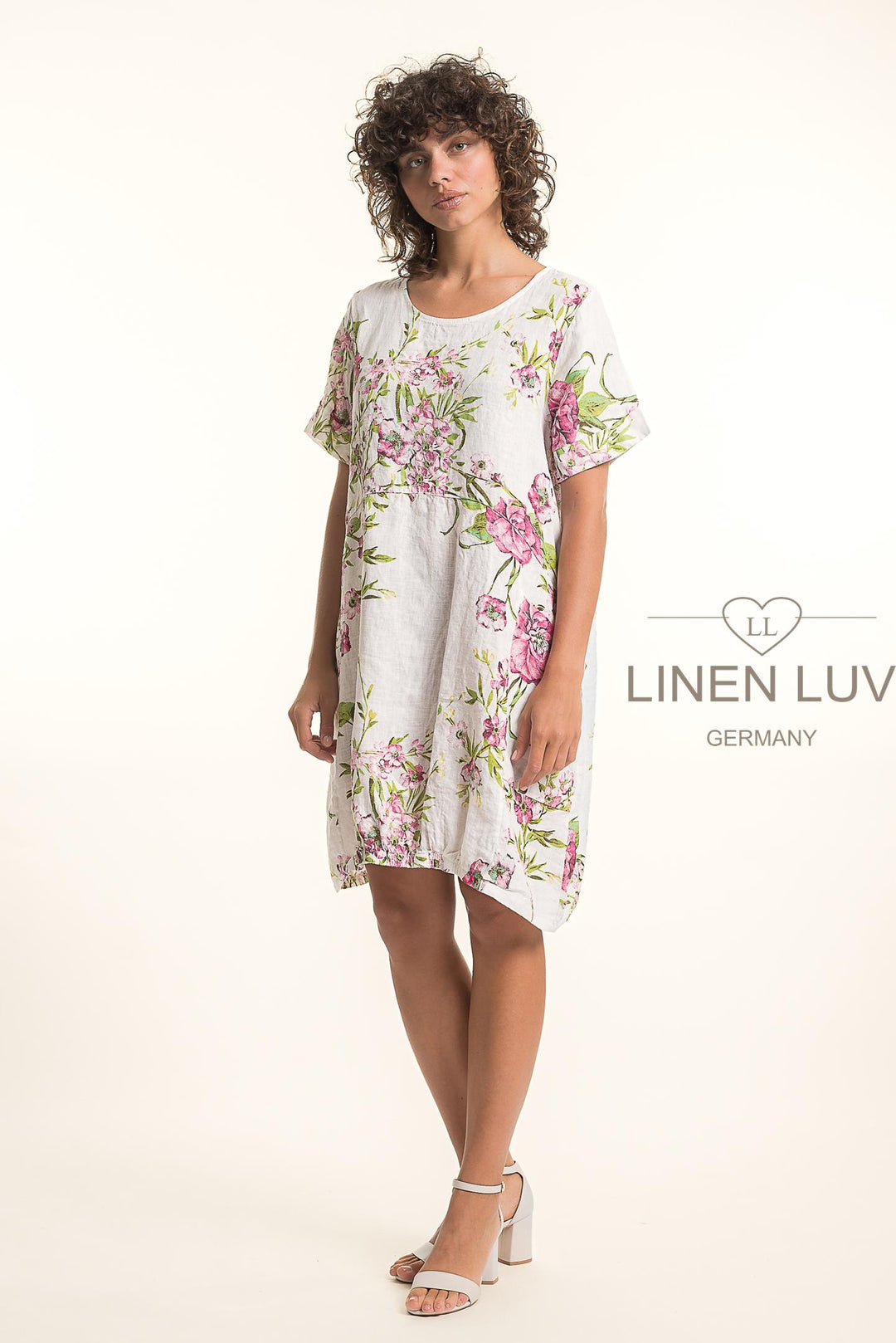 French Linen Short Sleeve Shift With Pockets - Breathable Naturals | Glam & Fame Clothing 