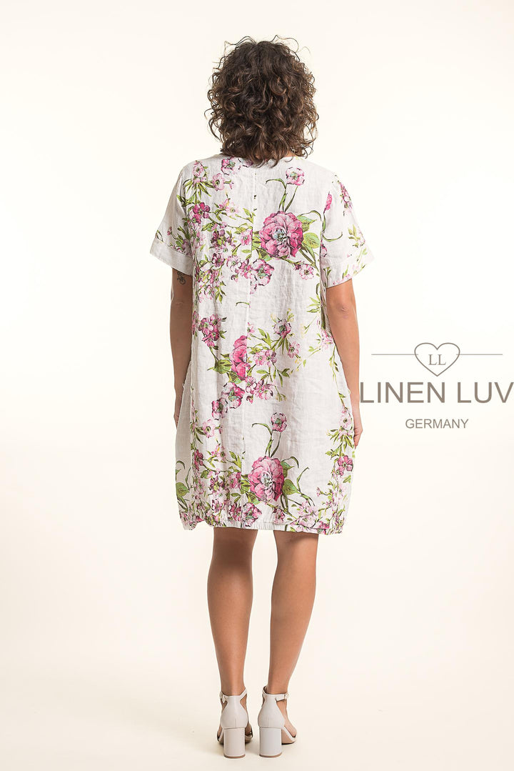 French Linen Short Sleeve Shift With Pockets - Breathable Naturals | Glam & Fame Clothing 