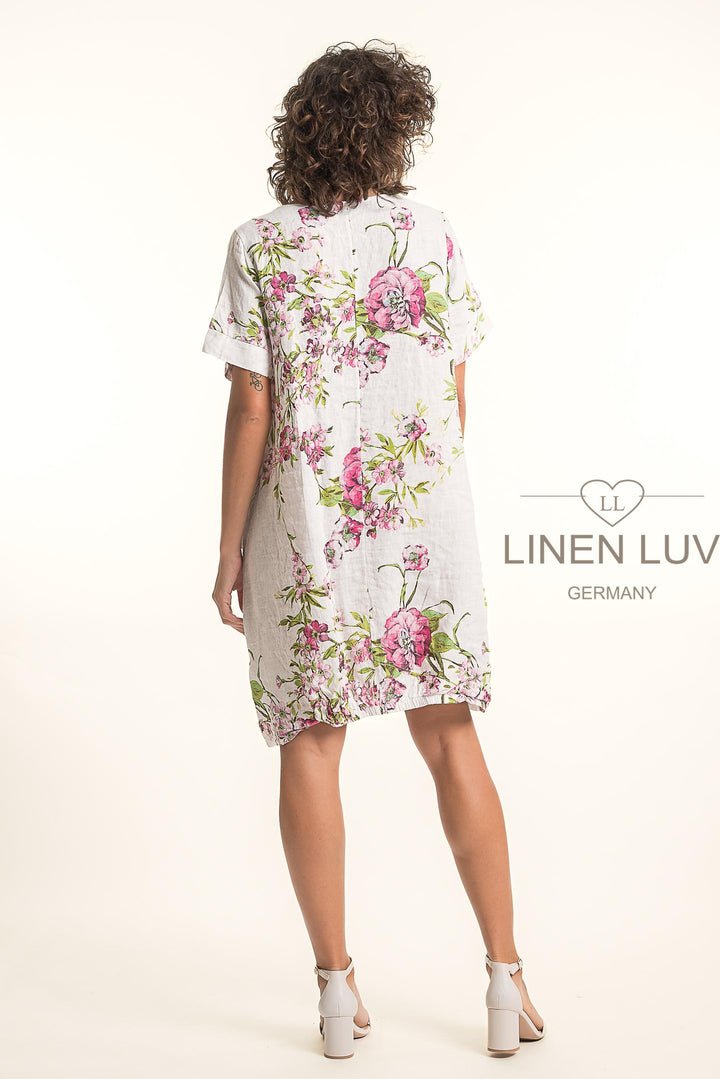 French Linen Short Sleeve Shift With Pockets - Breathable Naturals | Glam & Fame Clothing 