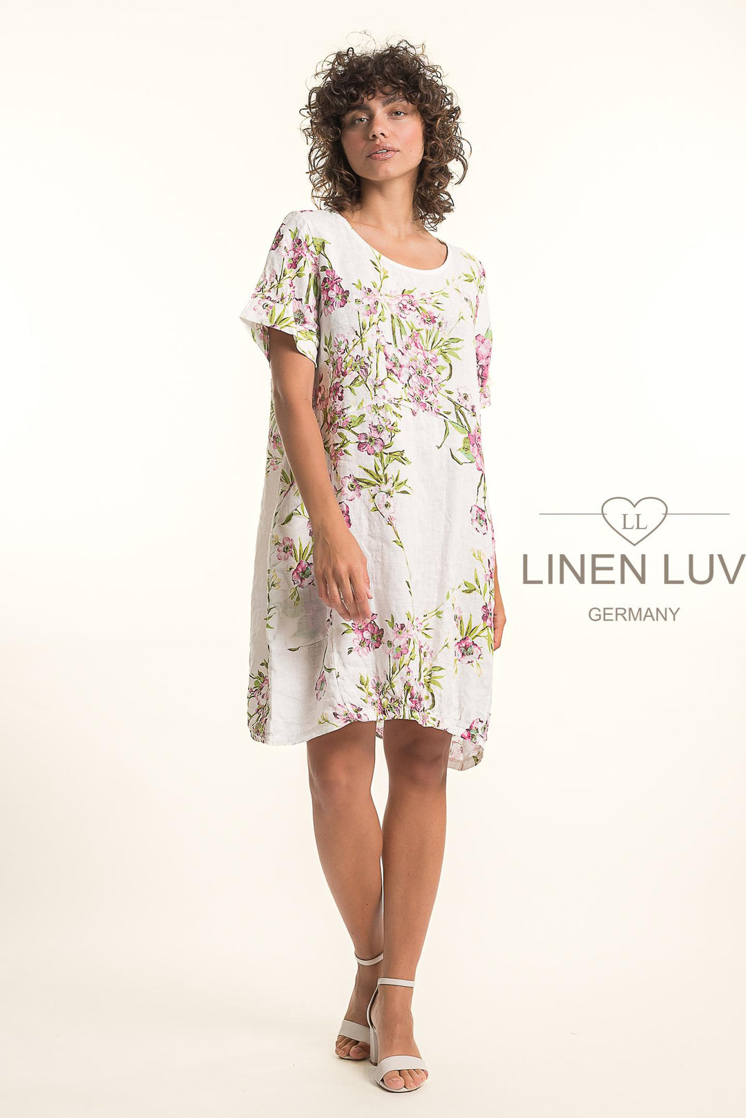 French Linen Short Sleeve Shift With Pockets - Breathable Naturals | Glam & Fame Clothing 