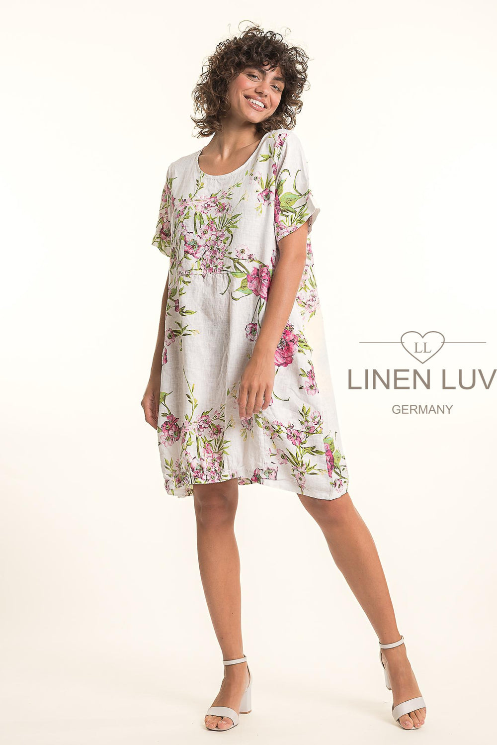 French Linen Short Sleeve Shift With Pockets - Breathable Naturals | Glam & Fame Clothing 