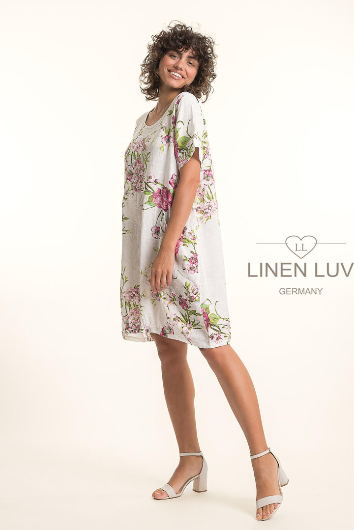 French Linen Short Sleeve Shift With Pockets - Breathable Naturals | Glam & Fame Clothing 