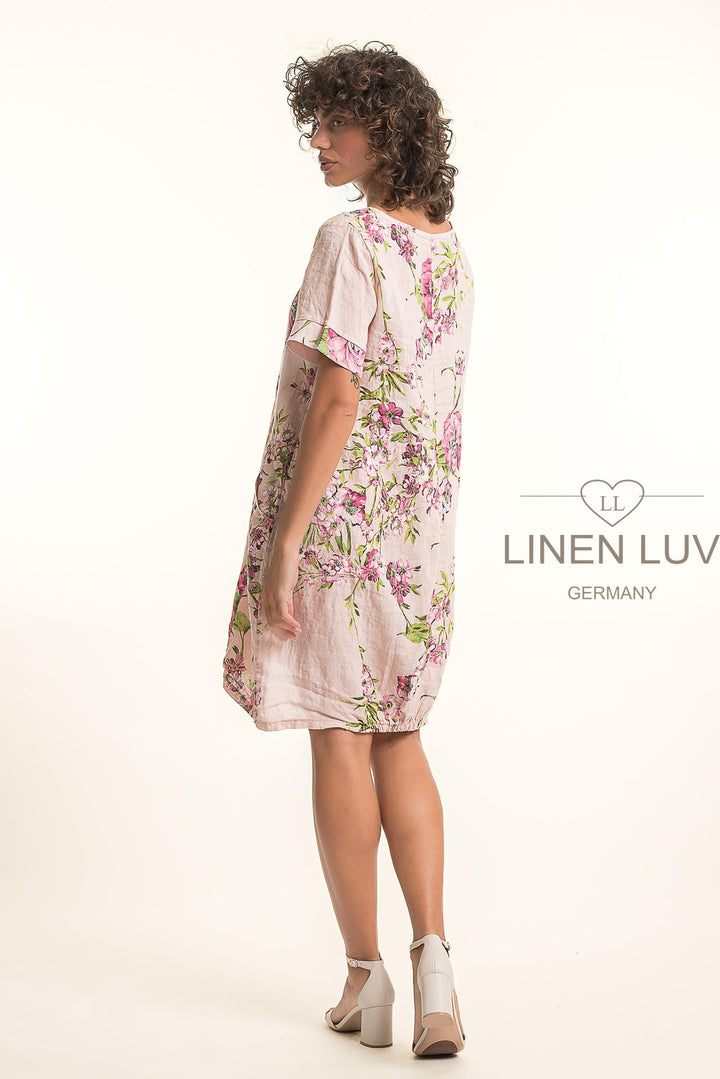 French Linen Short Sleeve Shift With Pockets - Breathable Naturals | Glam & Fame Clothing