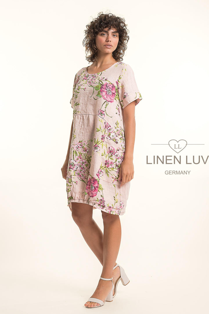 French Linen Short Sleeve Shift With Pockets - Breathable Naturals | Glam & Fame Clothing