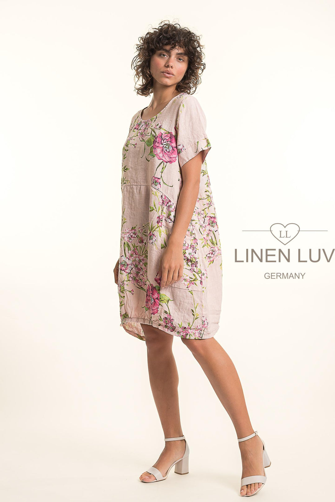 French Linen Short Sleeve Shift With Pockets - Breathable Naturals | Glam & Fame Clothing