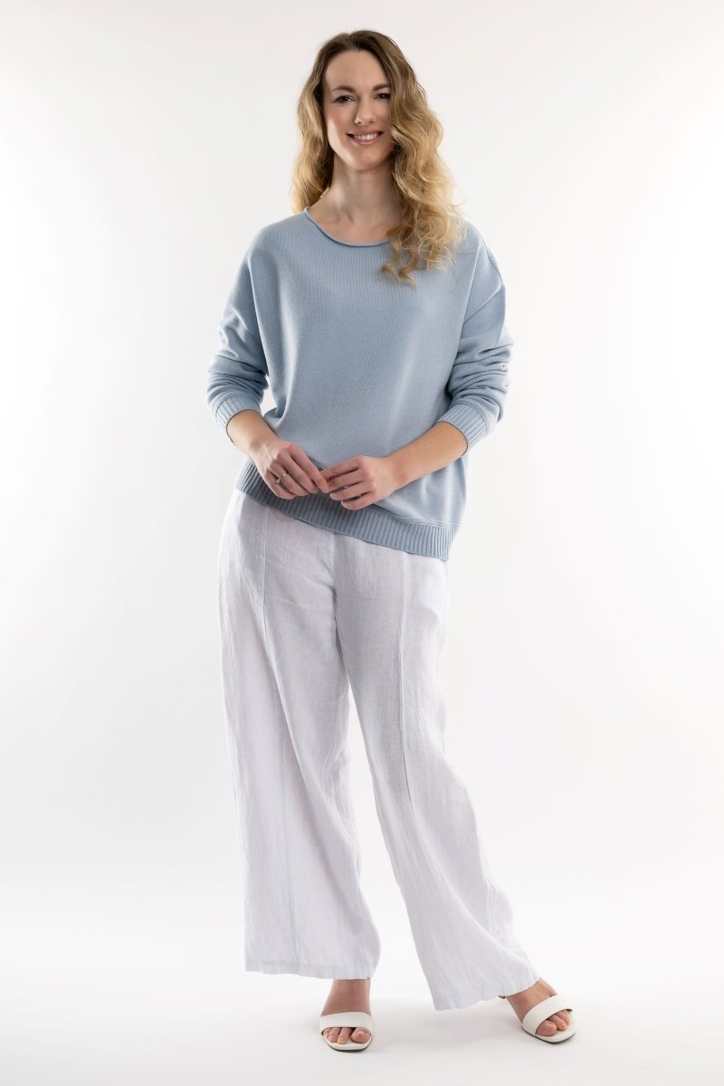 Euro Lightweight Spring Sweater - Breathable Naturals | Glam & Fame Clothing