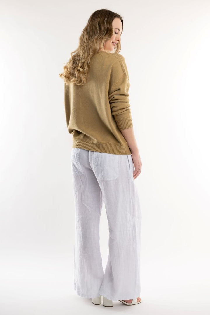 Euro Lightweight Spring Sweater - Breathable Naturals | Glam & Fame Clothing